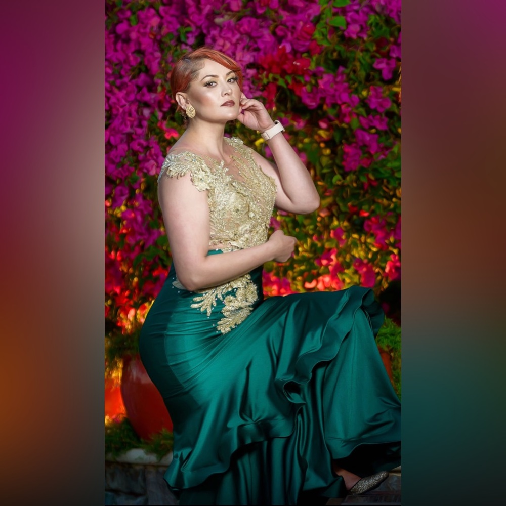 Beautiful dress one time used only for photoshoot